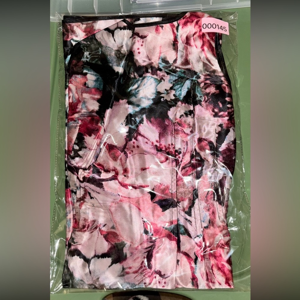 Laundry By Shelli Segal Pink and Black Floral Midi Dress - Picture 16 of 16